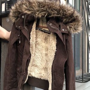 Abercrombie and Fitch Fur Lined Coat